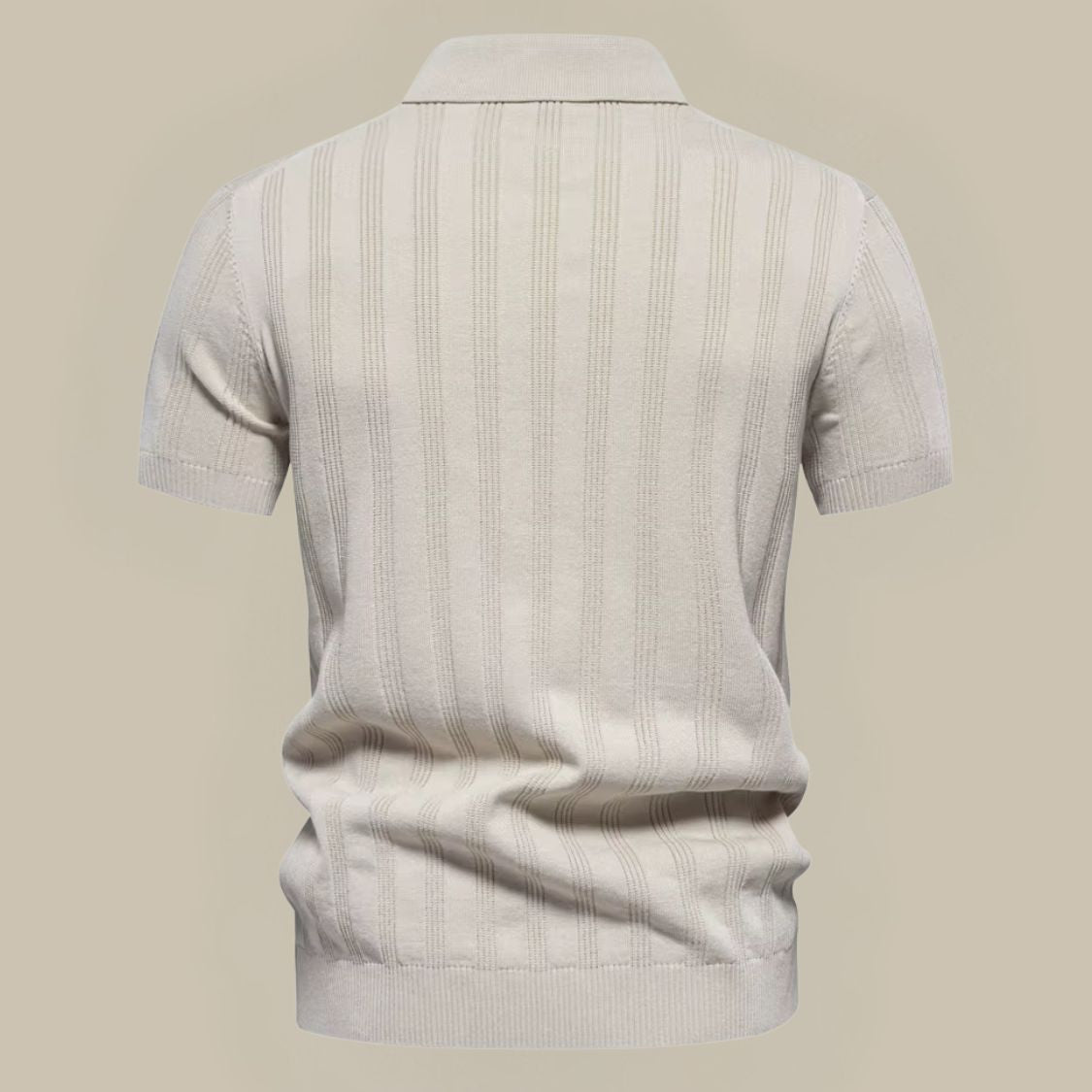 Heren Polo met Gestreept Patroon en Korte Mouwen