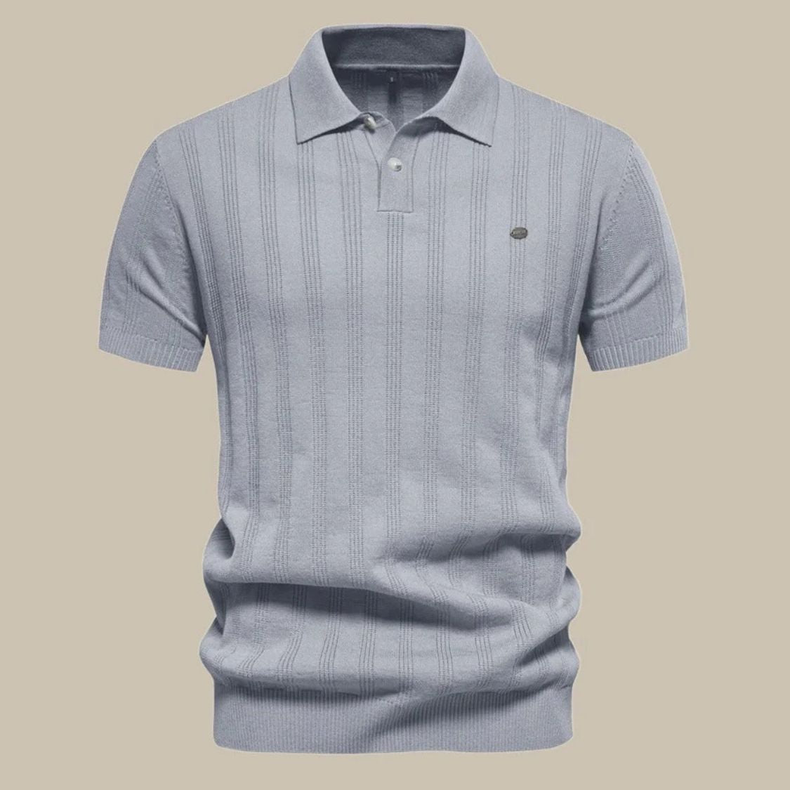 Heren Polo met Gestreept Patroon en Korte Mouwen