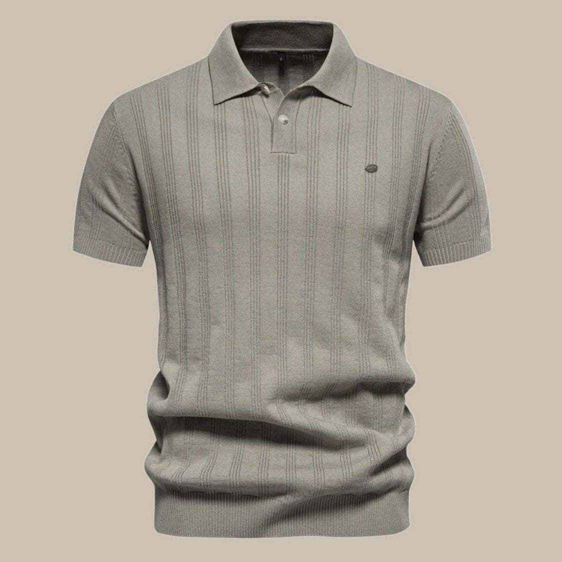 Heren Polo met Gestreept Patroon en Korte Mouwen