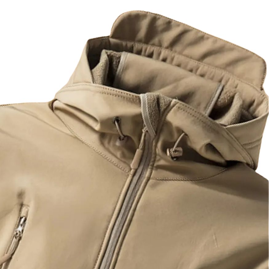 Heren Softshell Jas met Capuchon en Meerdere Ritszakken