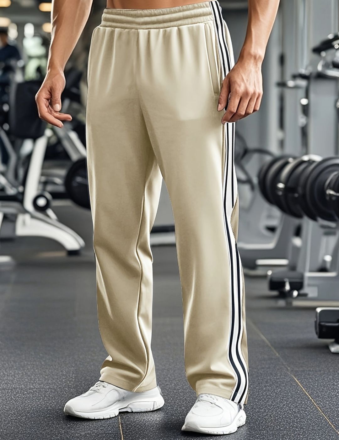 Heren Sportbroek met Elastische Taille en Zakken