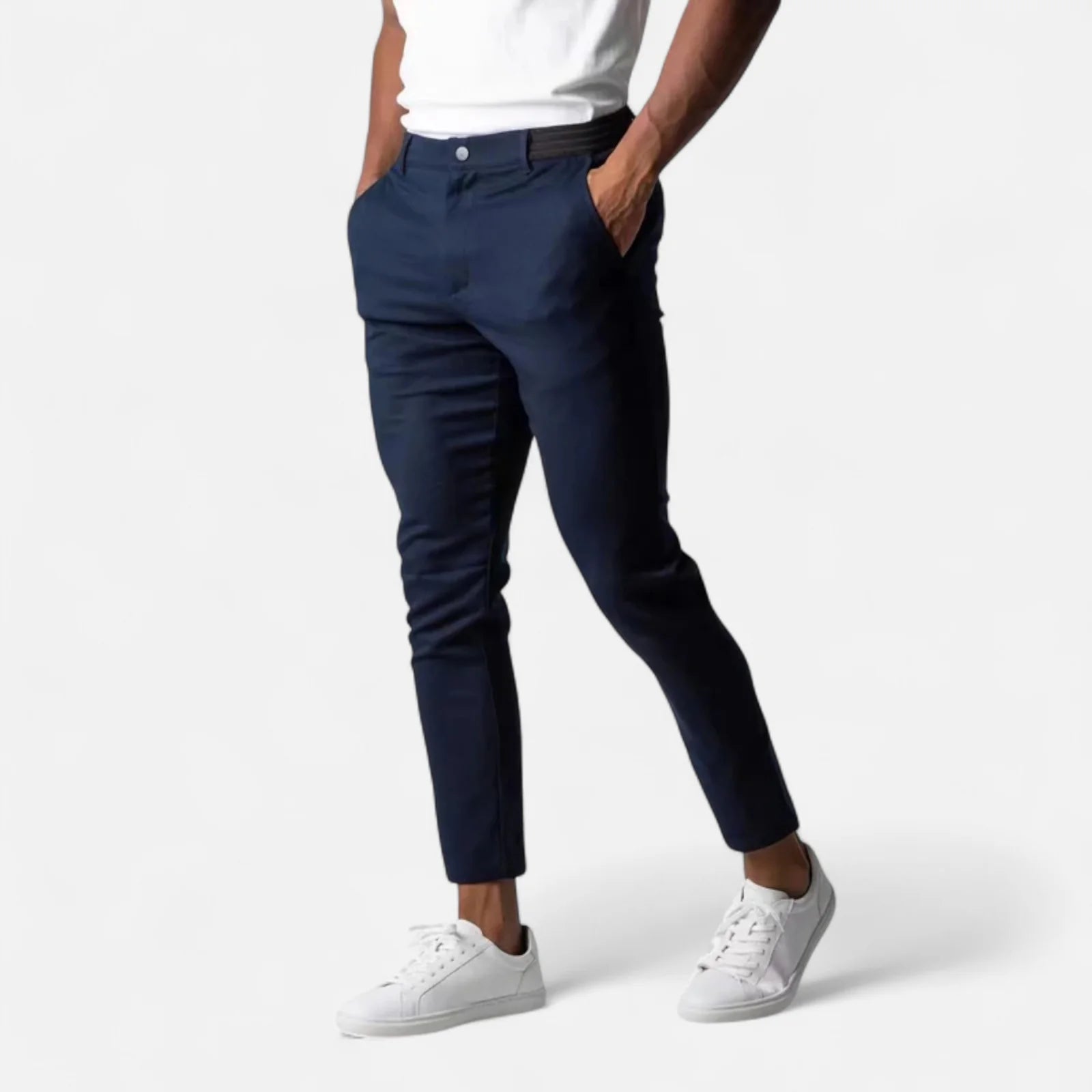 Heren Stretchbroek met Elastische Tailleband