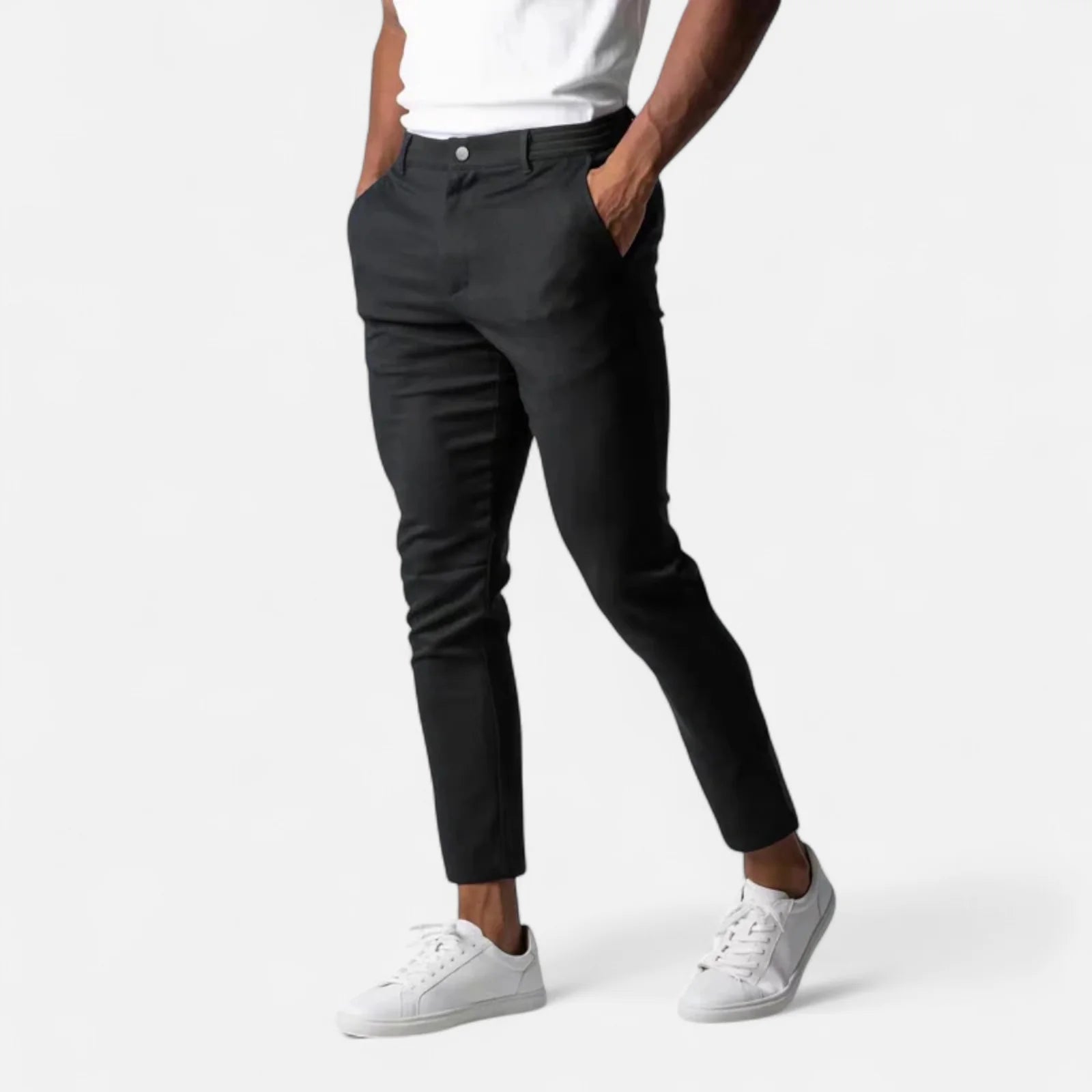 Heren Stretchbroek met Elastische Tailleband