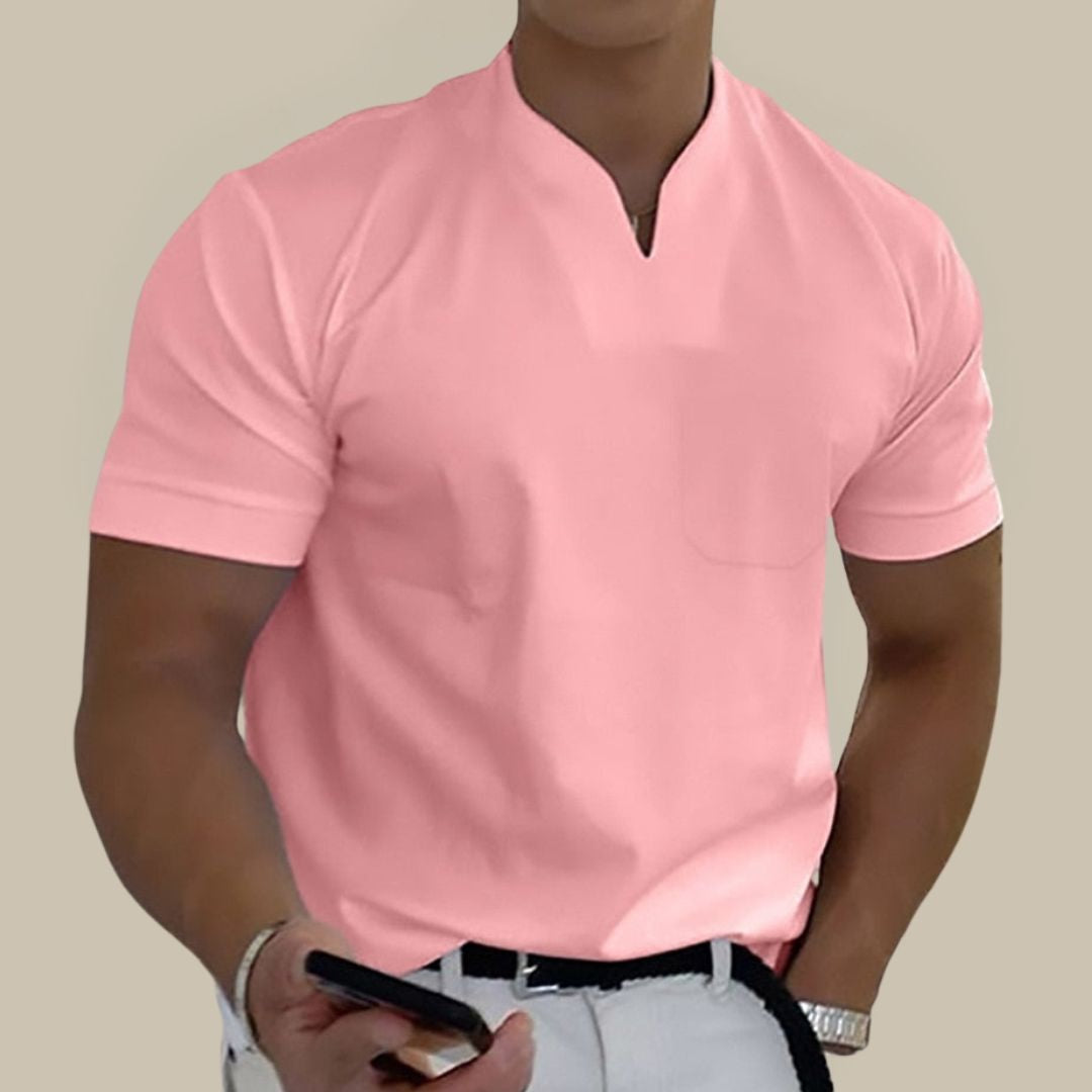 Heren T-shirt met Slim Fit en V-hals