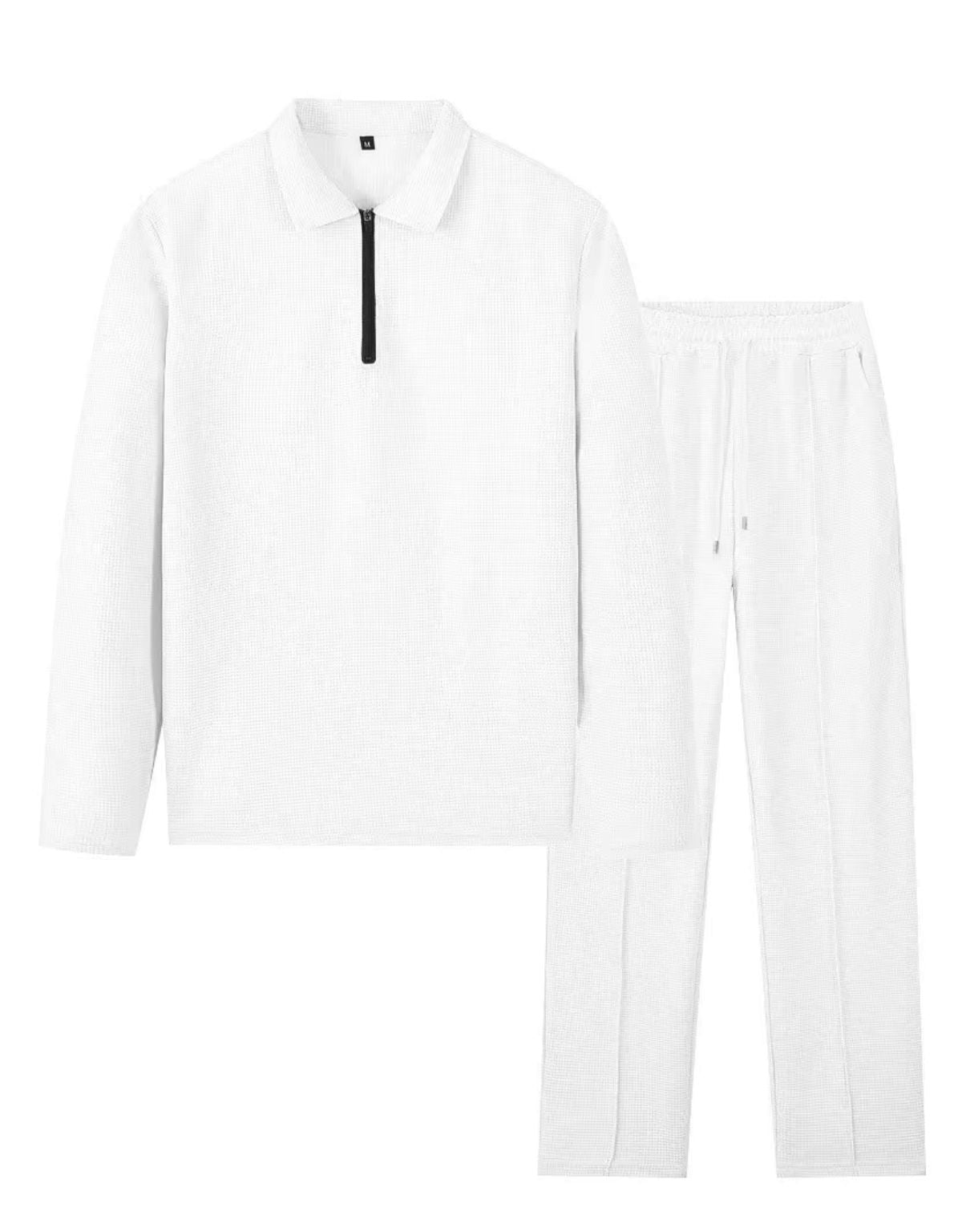 Heren Tweedelig Set met Polo en Rechte Broek