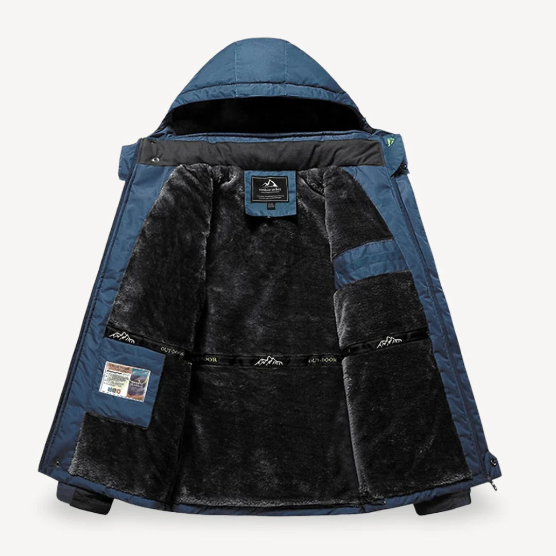 Heren Waterafstotende Winterjas met Capuchon en Fleecevoering