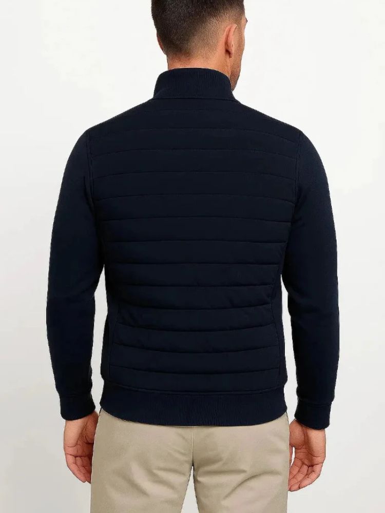 Heren Winterjack met Opstaande Kraag en Geribbelde Manchetten