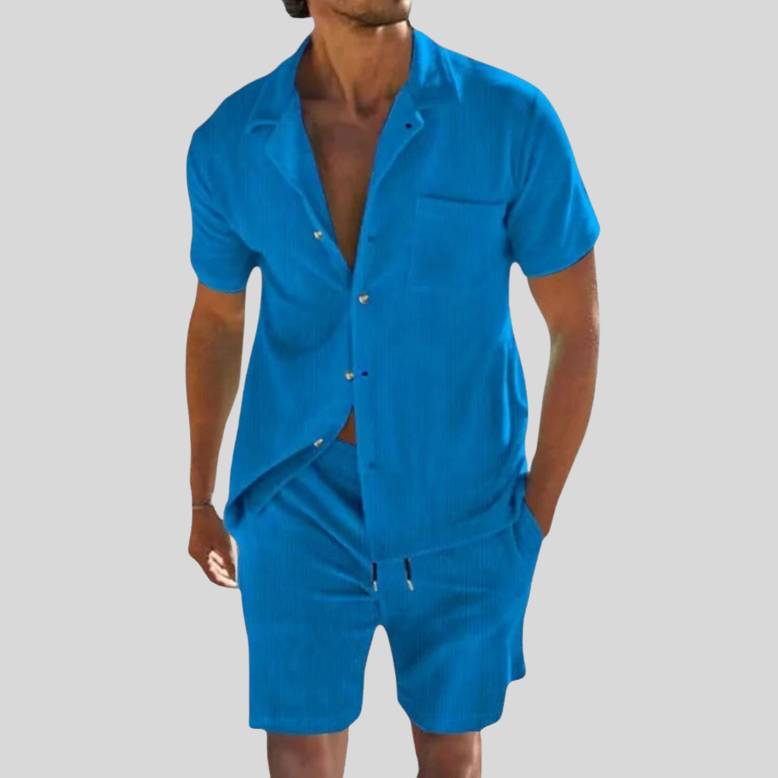 Heren Zomerset met Overhemd en Korte Broek