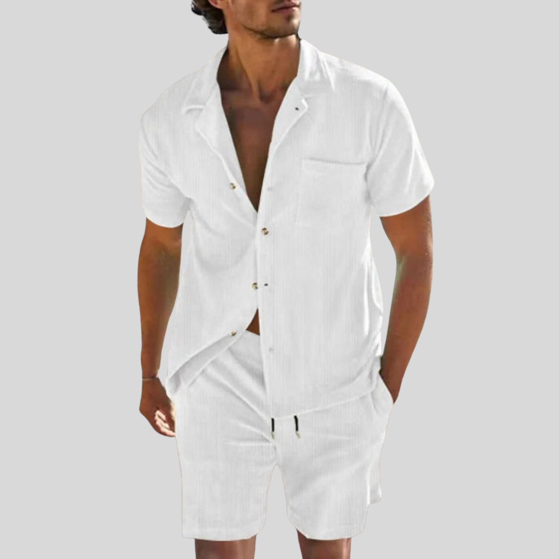 Heren Zomerset met Overhemd en Korte Broek