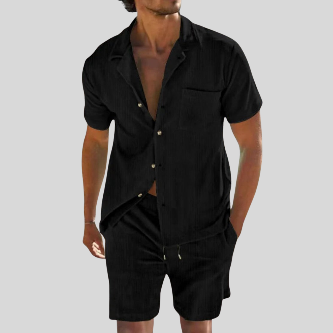 Heren Zomerset met Overhemd en Korte Broek