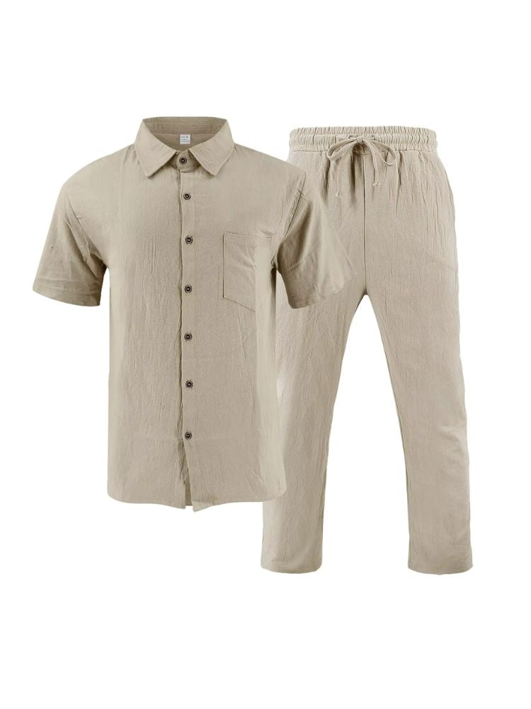 Heren Zomerset met V-hals Shirt en Broek