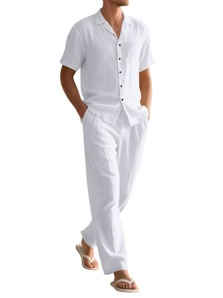 Heren Zomerset met V-hals Shirt en Broek