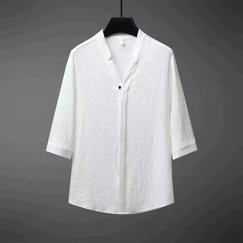 Heren Zomerset met V-hals Shirt en Rechte Broek