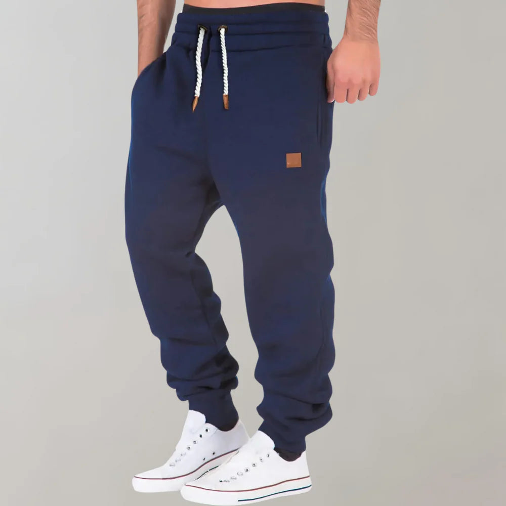 Heren joggingbroek met elastische taille en boorden