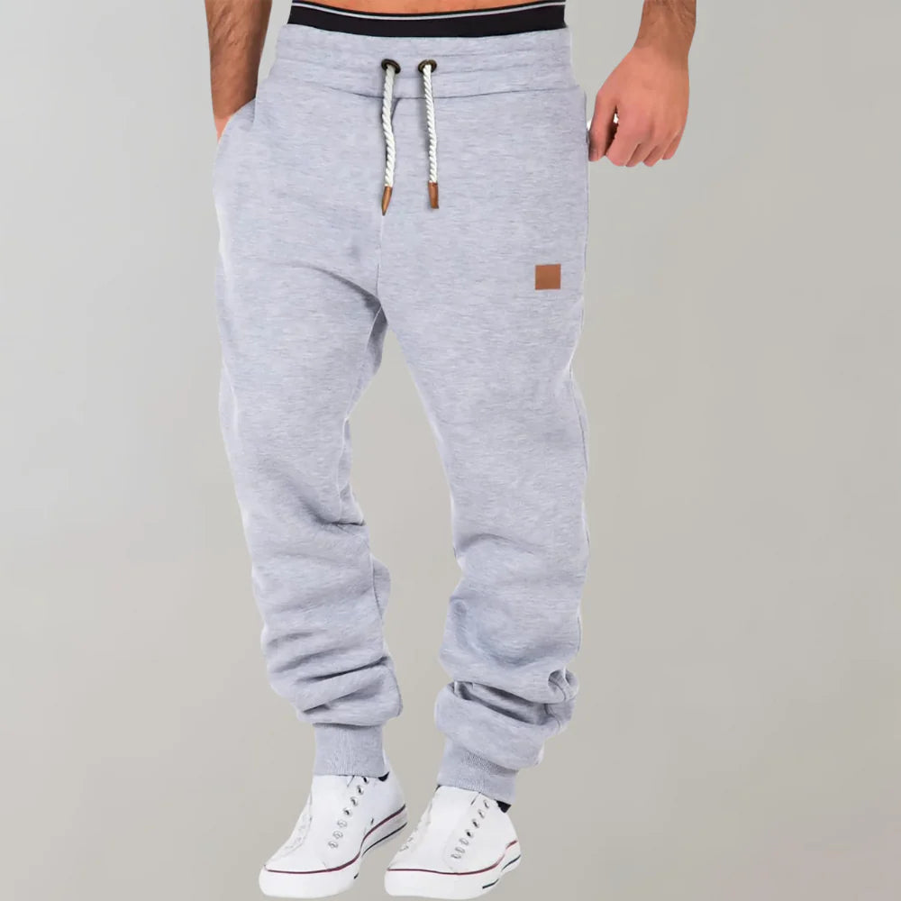 Heren joggingbroek met elastische taille en boorden