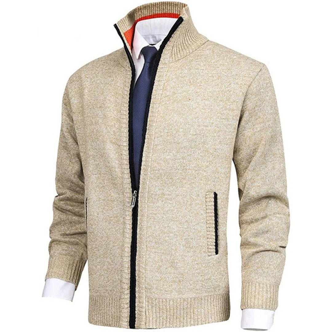 Herensweatvest met rits en lange mouwen