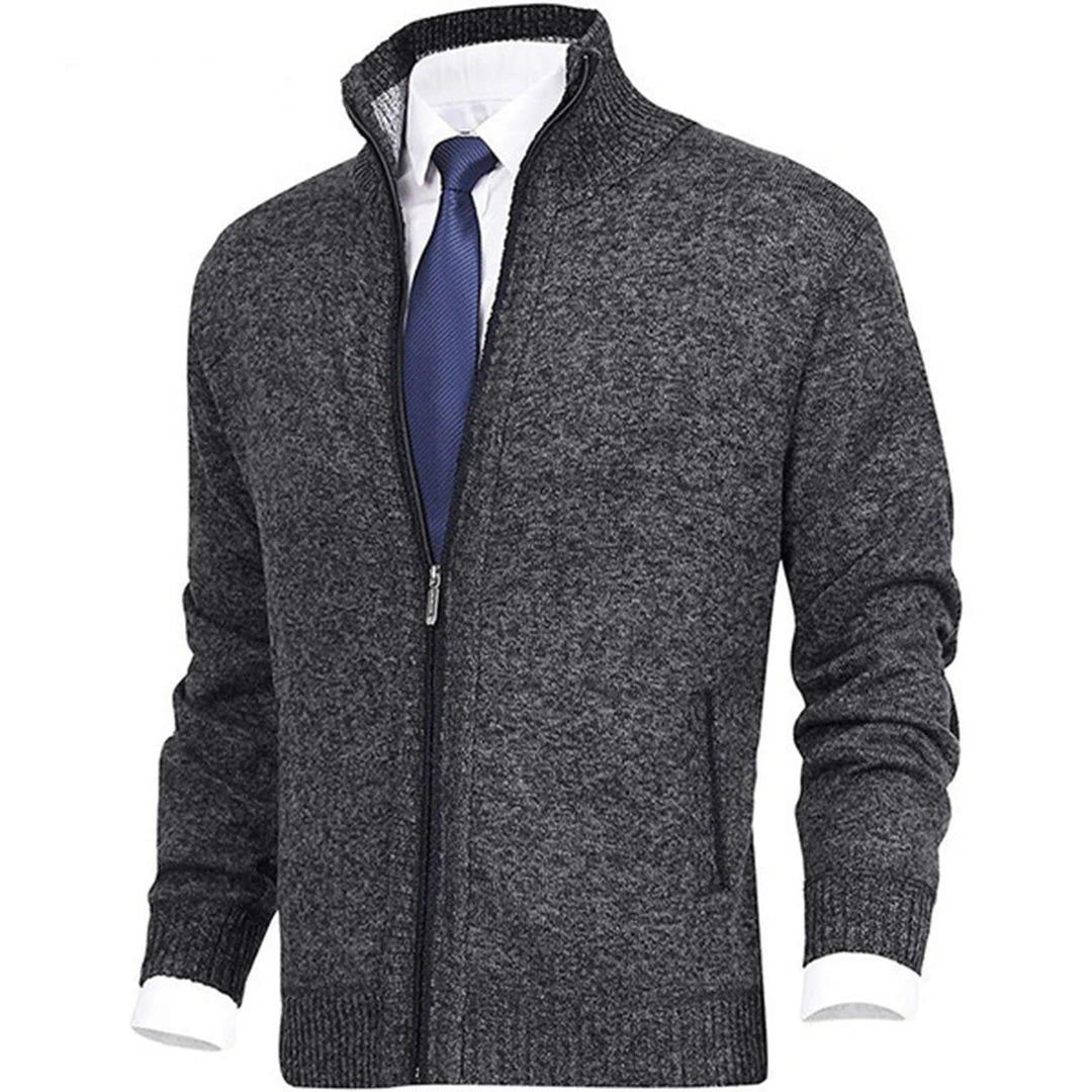 Herensweatvest met rits en lange mouwen