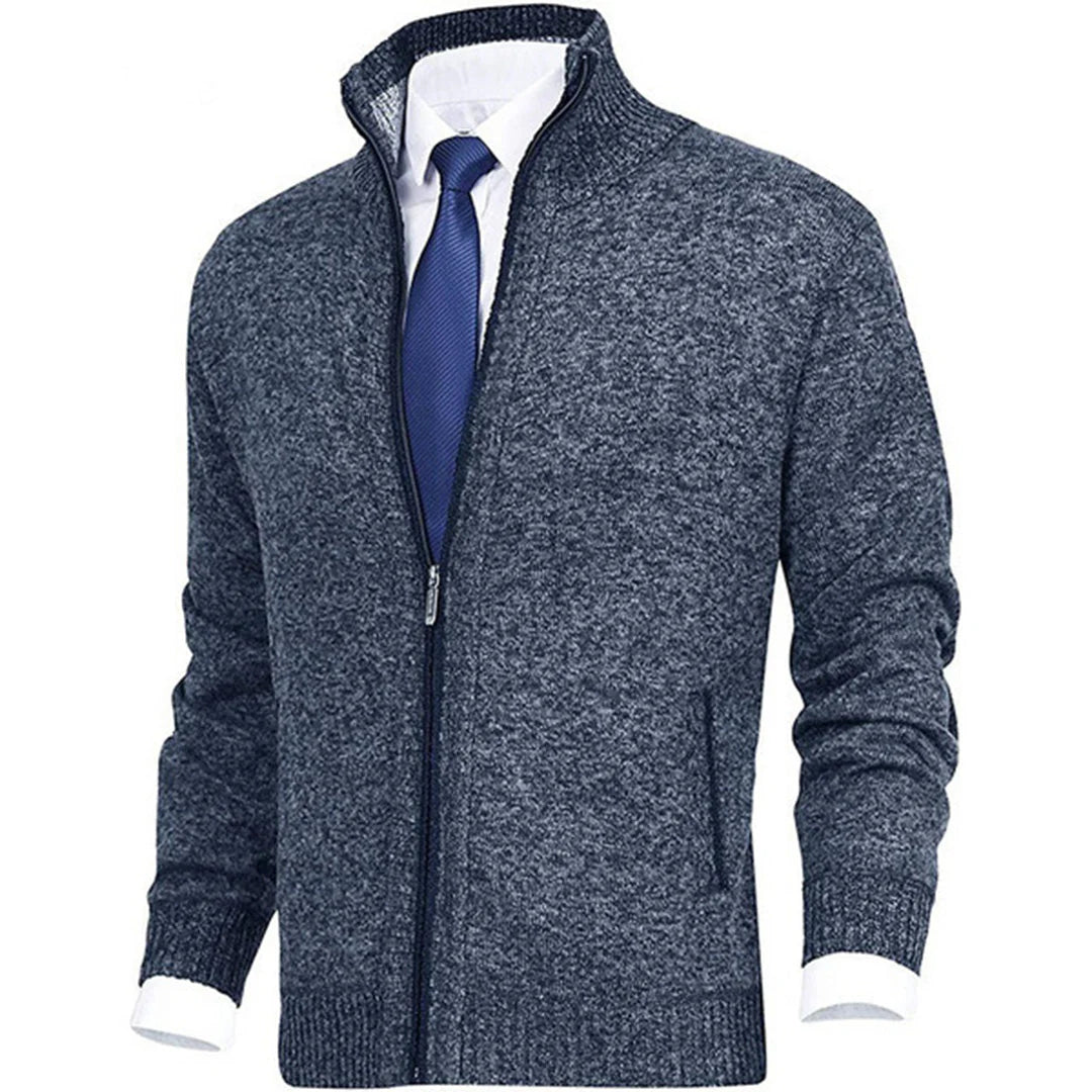 Herensweatvest met rits en lange mouwen