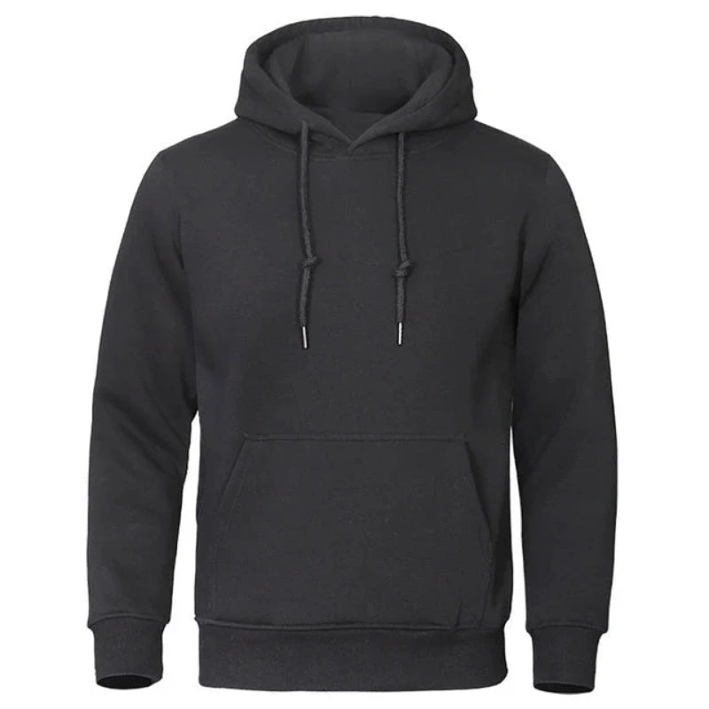 Hoodie met capuchon en geribde boorden voor heren