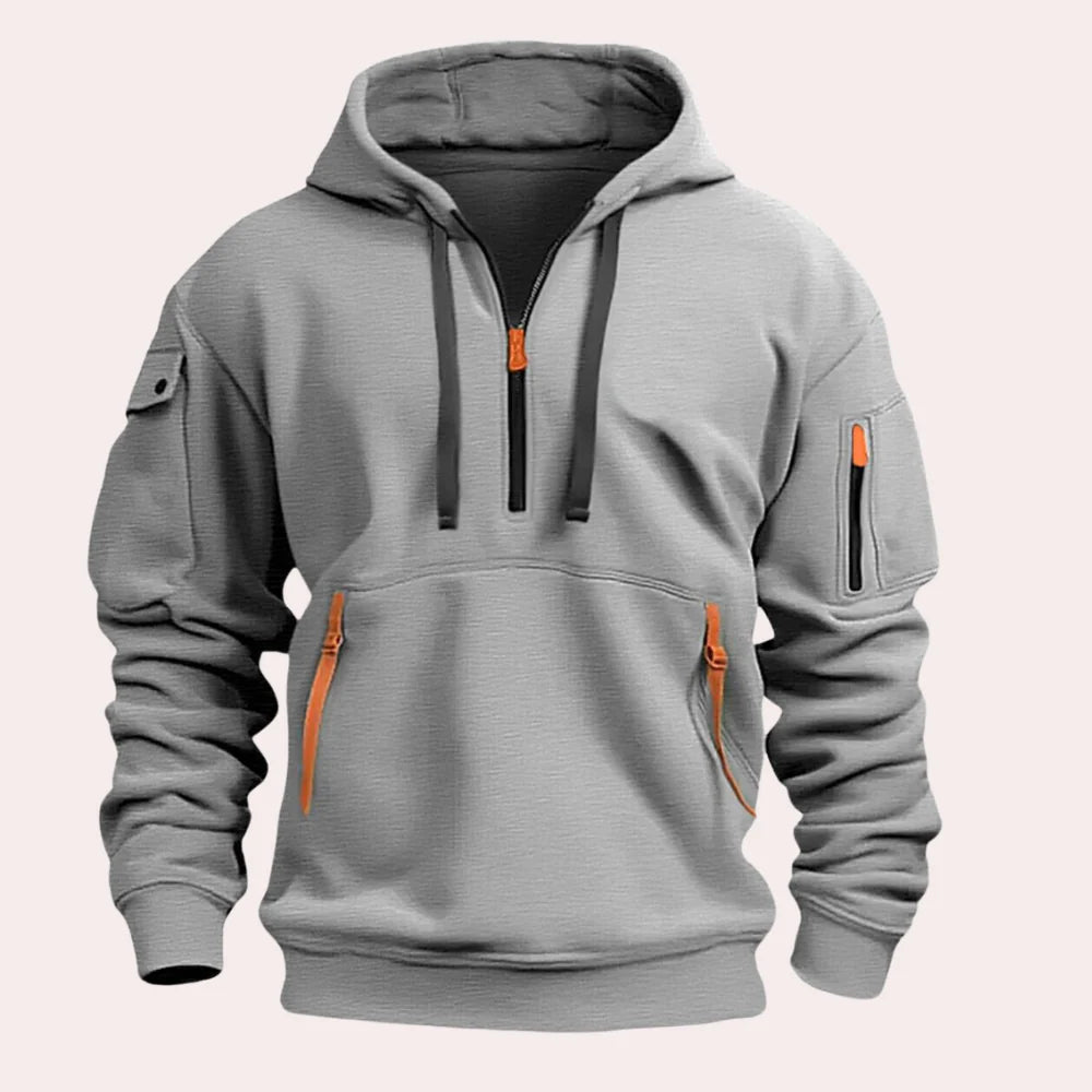 Hoodie met capuchon en rechte pasvorm voor heren