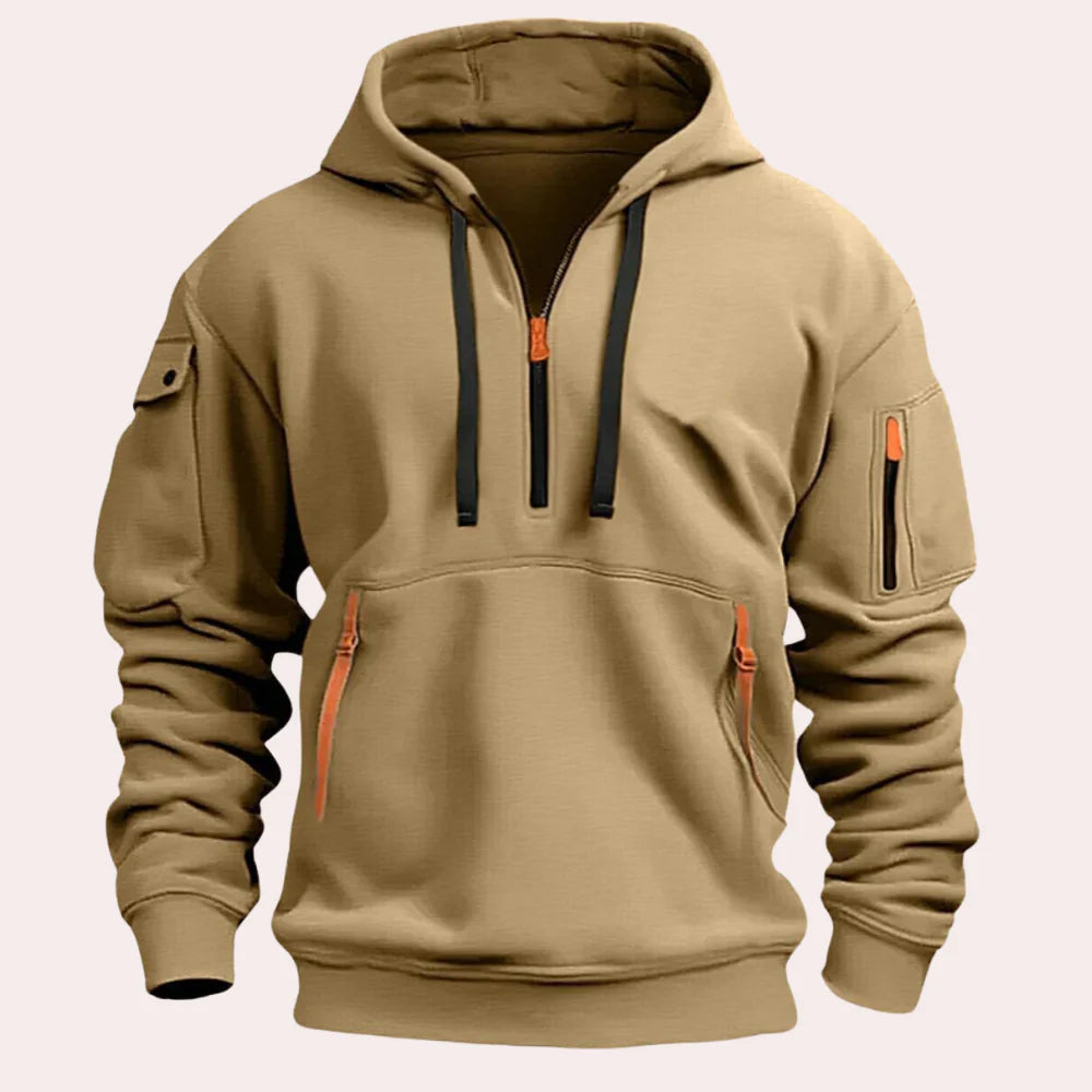 Hoodie met capuchon en rechte pasvorm voor heren