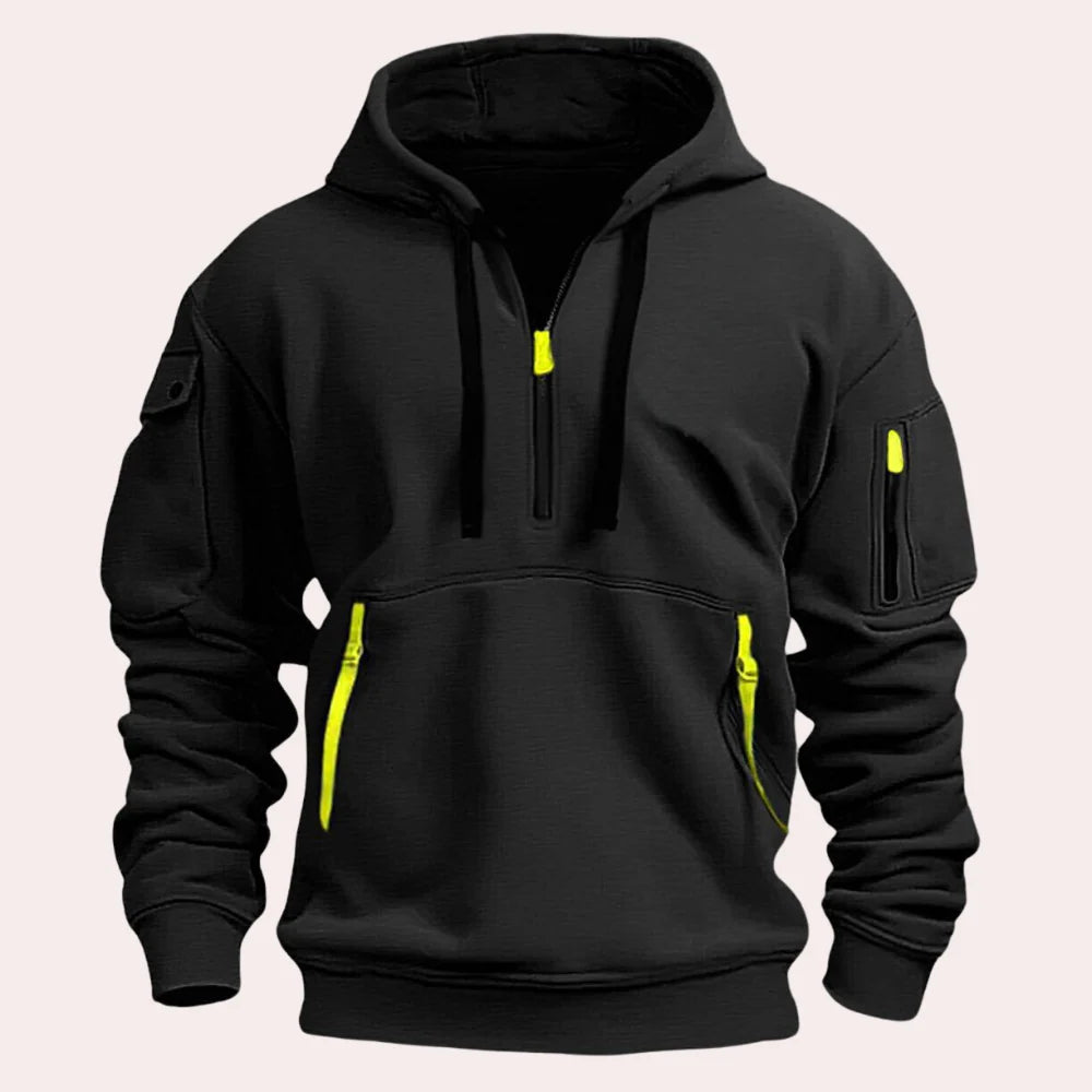 Hoodie met capuchon en rechte pasvorm voor heren