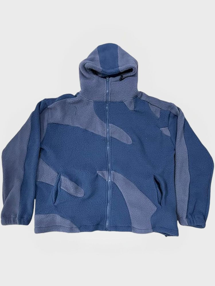 Jas met Capuchon en Tweekleurig Ontwerp voor Heren