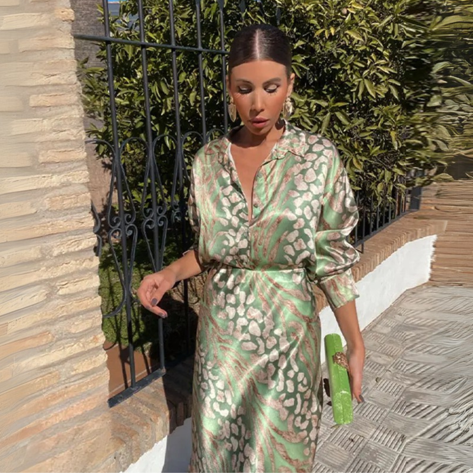 Elodie Set met Print – Flatterende Dames Set met Rok en Blouse