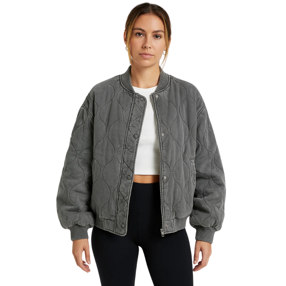 Oversized bomberjack met ritssluiting voor dames