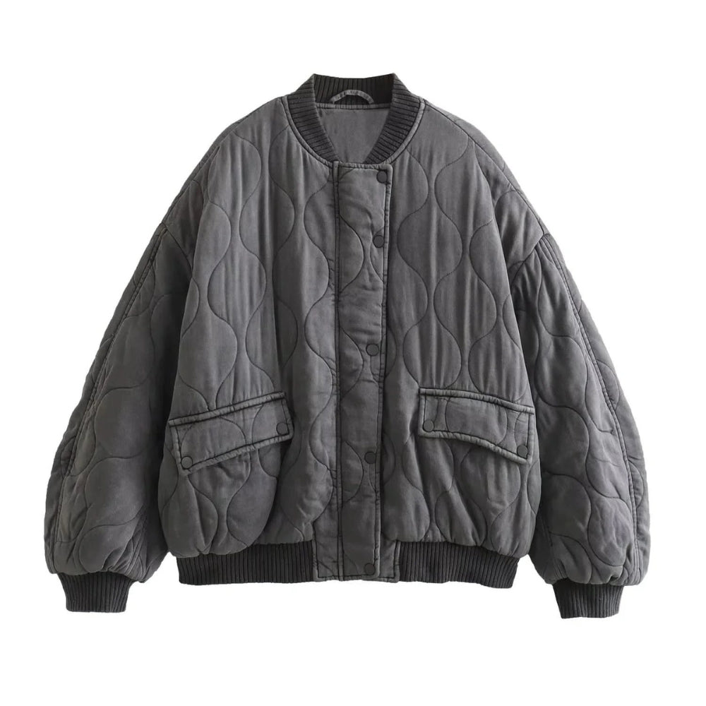 Oversized bomberjack met ritssluiting voor dames