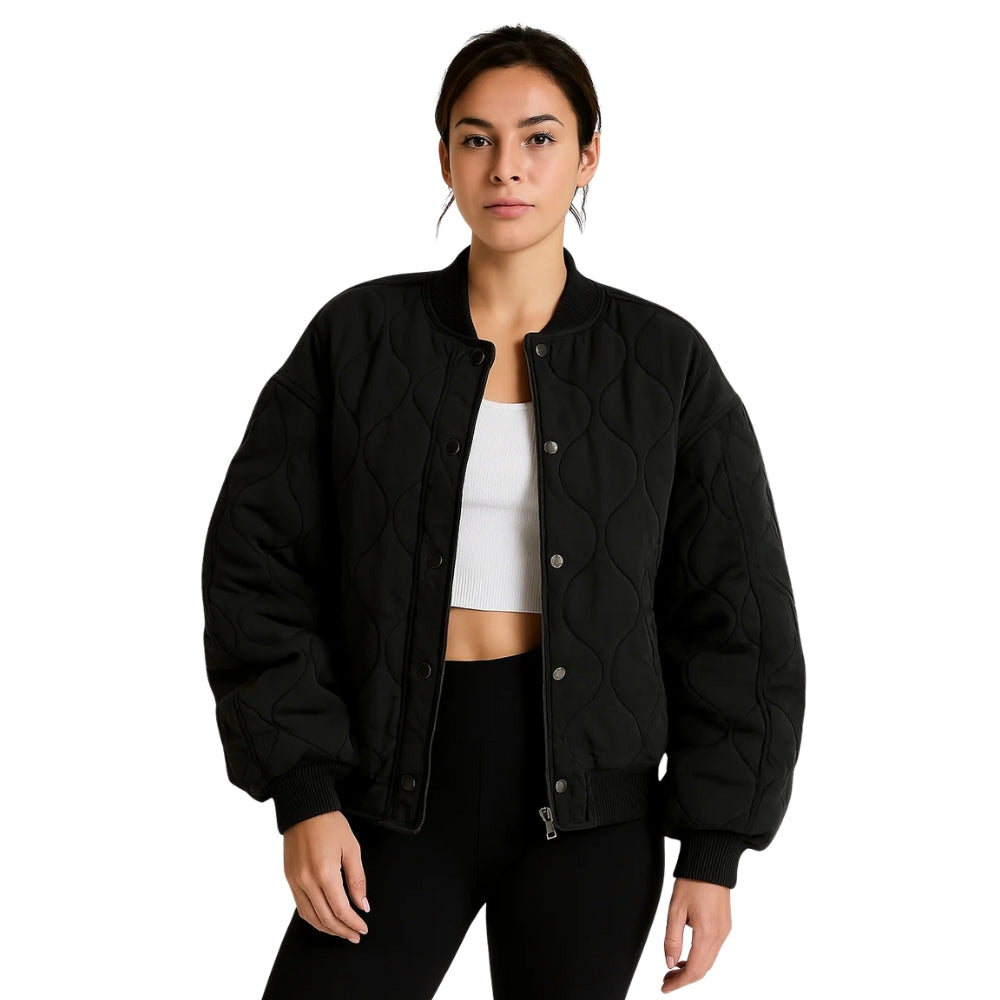 Oversized bomberjack met ritssluiting voor dames