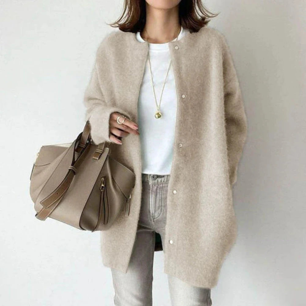 Oversized vest met drukknopen voor dames