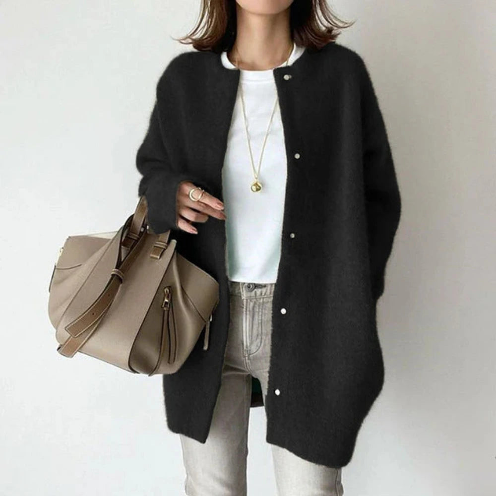 Oversized vest met drukknopen voor dames
