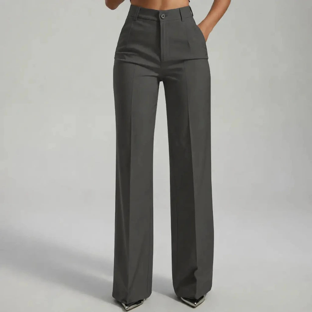 Pantalon Dames met Hoge Taille en Wijde Pijpen