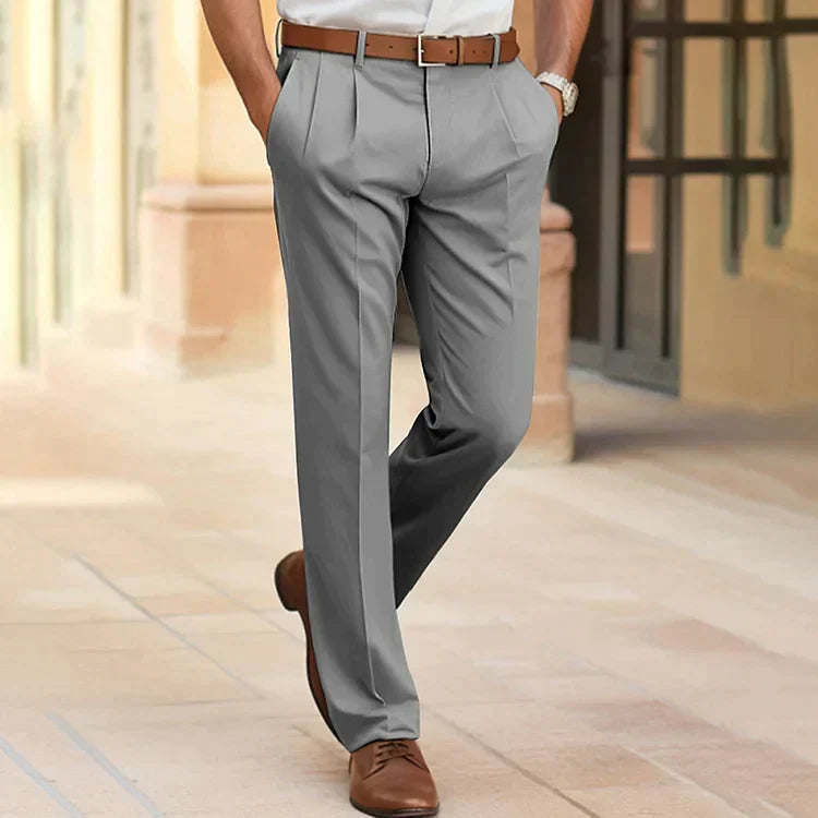 Pantalon met rits en steekzakken voor heren