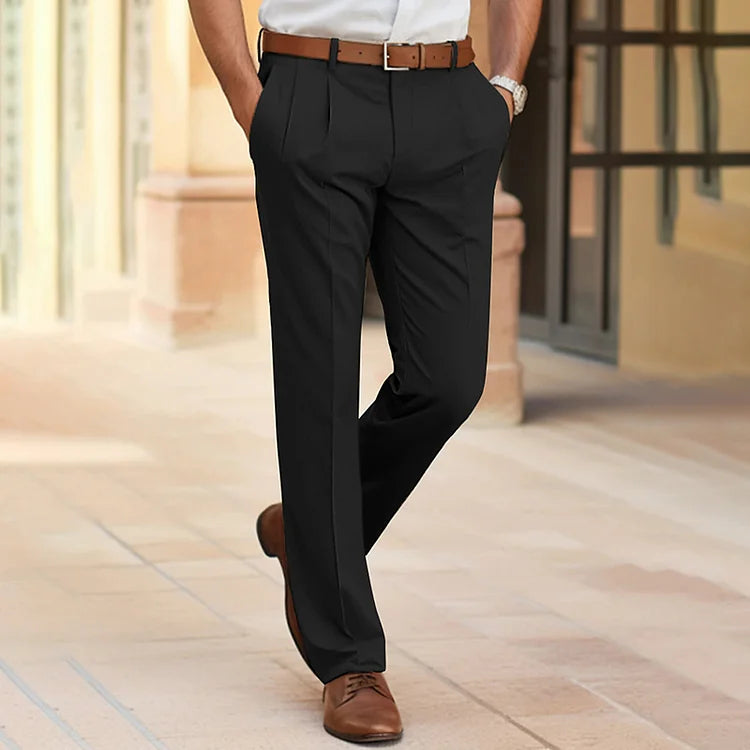 Pantalon met rits en steekzakken voor heren