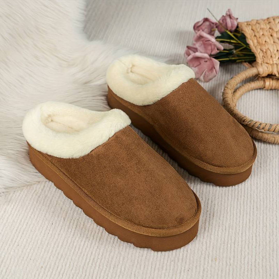 Pantoffels met warme voering en antislipzool voor dames