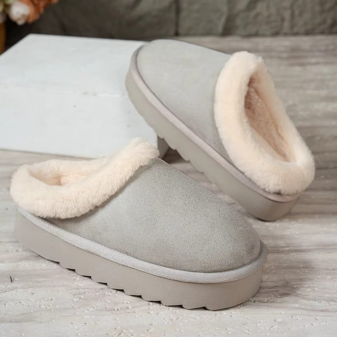 Pantoffels met warme voering en antislipzool voor dames