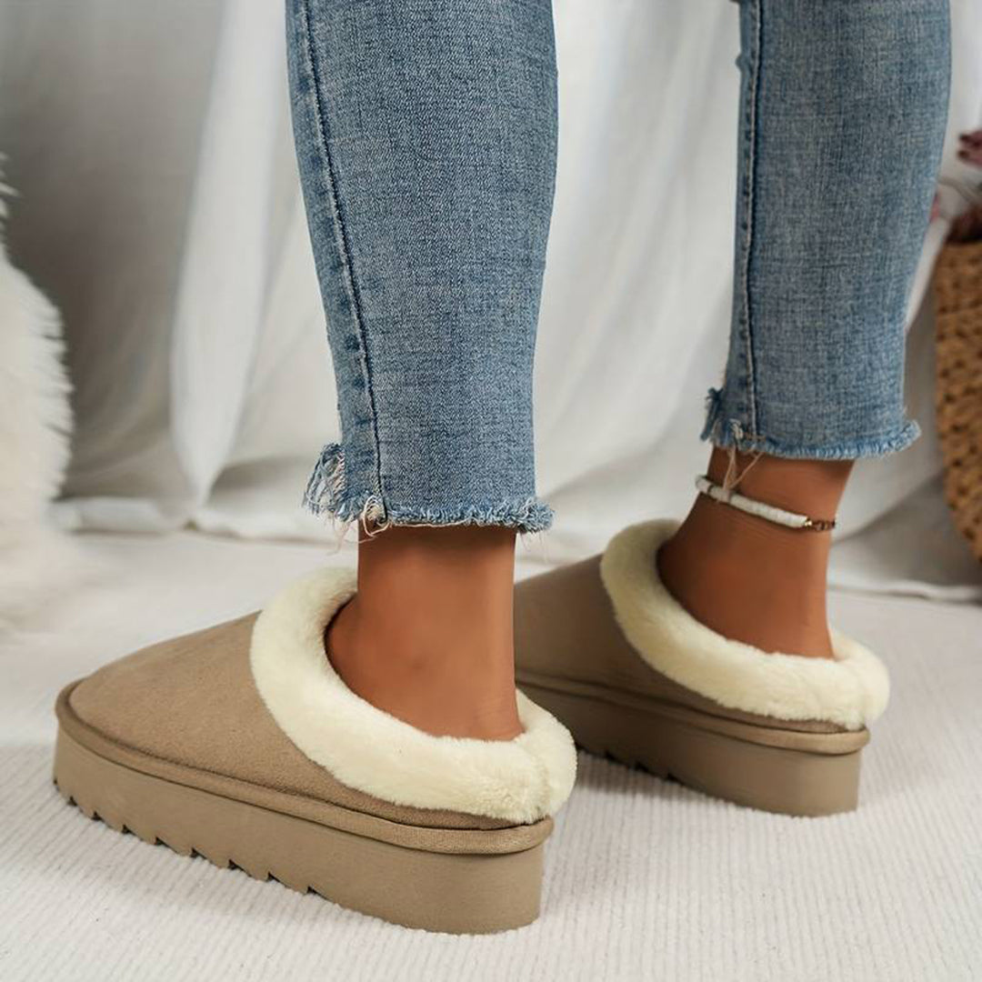 Pantoffels met warme voering en antislipzool voor dames