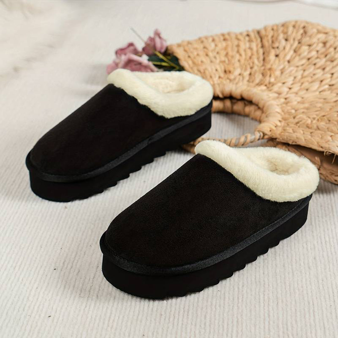 Pantoffels met warme voering en antislipzool voor dames