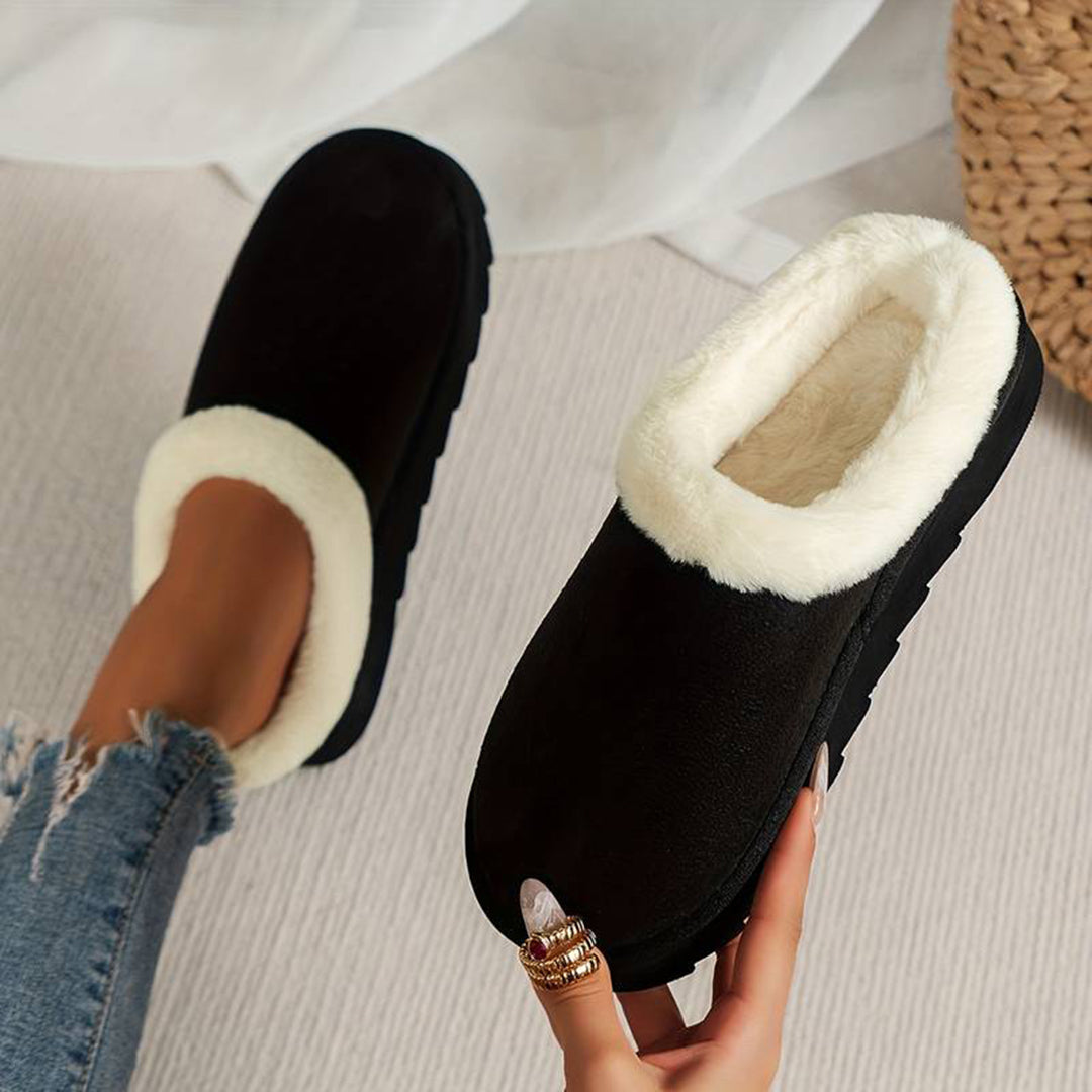 Pantoffels met warme voering en antislipzool voor dames