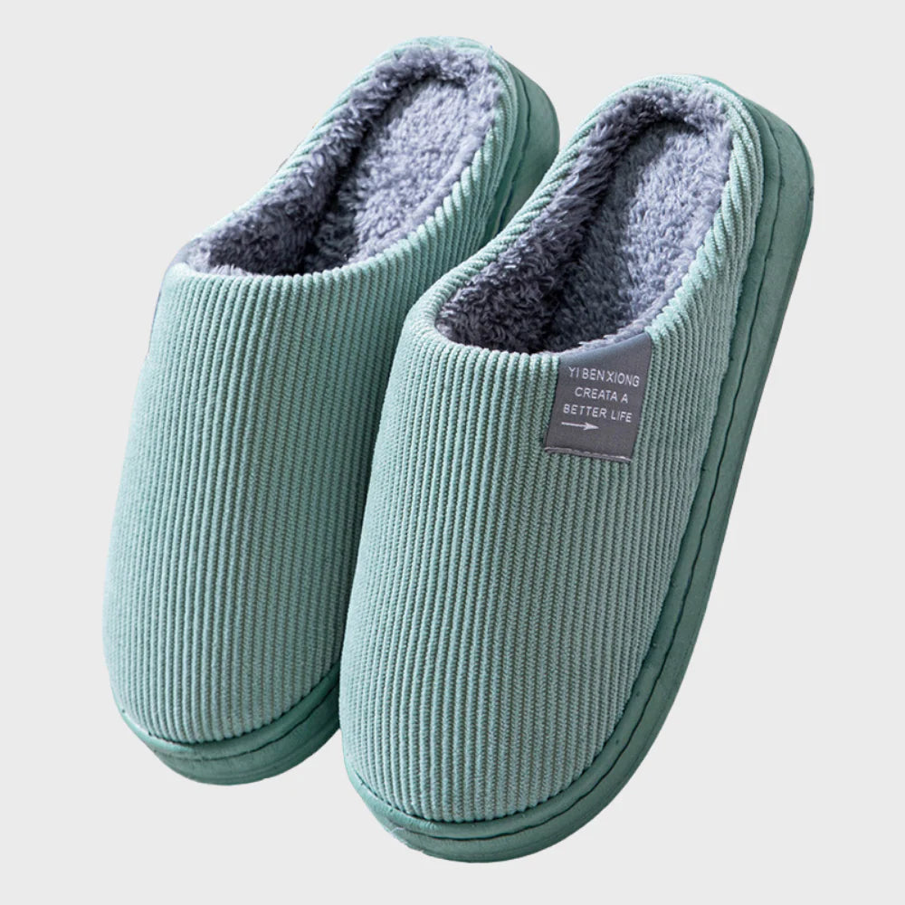 Pantoffels met warme voering en zachte zool voor dames