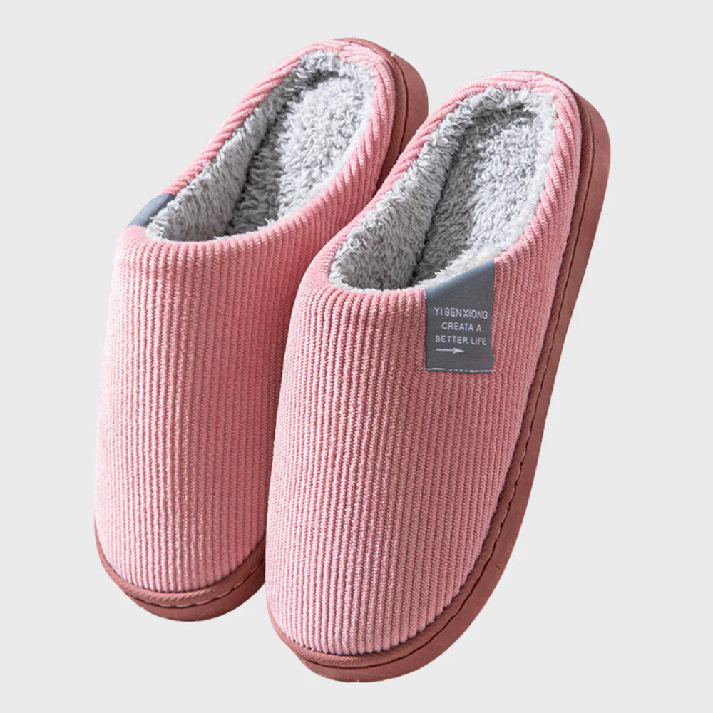 Pantoffels met warme voering en zachte zool voor dames