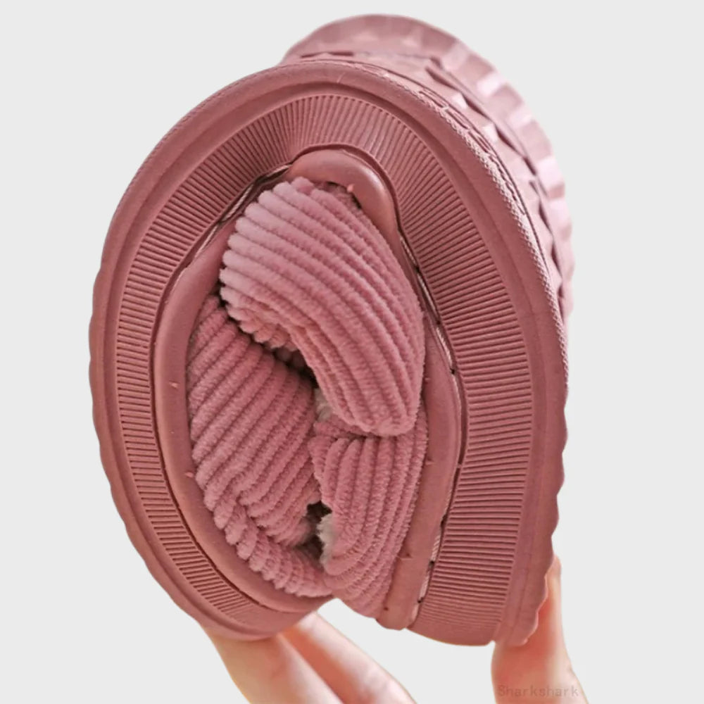 Pantoffels met warme voering en zachte zool voor dames