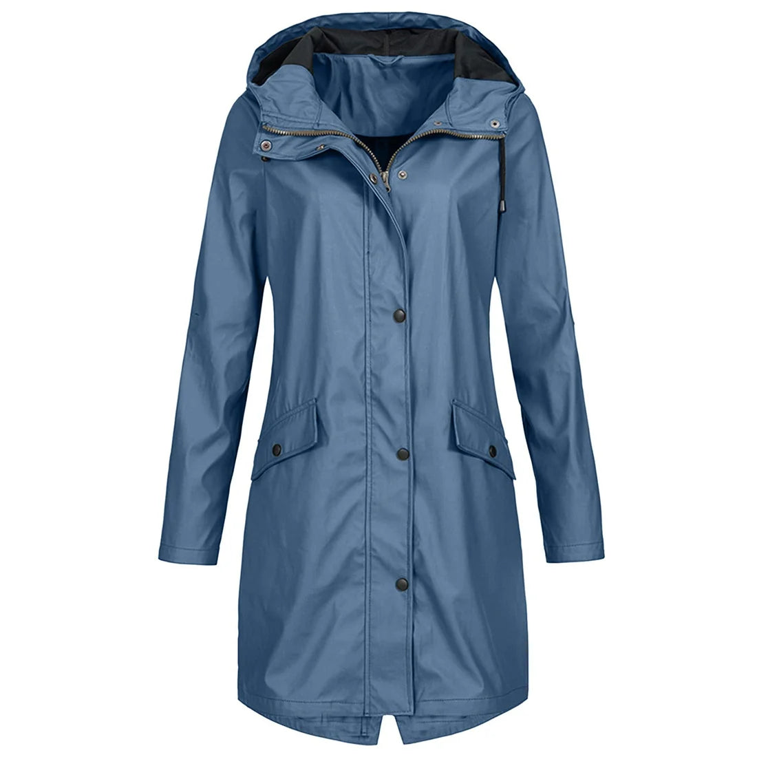 Regenjas met ritssluiting en capuchon voor dames
