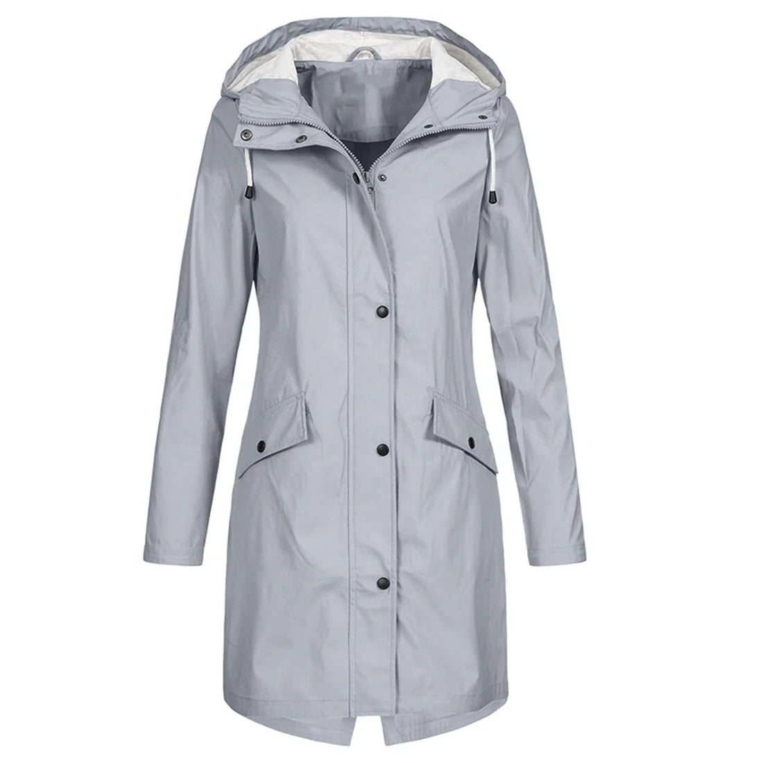 Regenjas met ritssluiting en capuchon voor dames