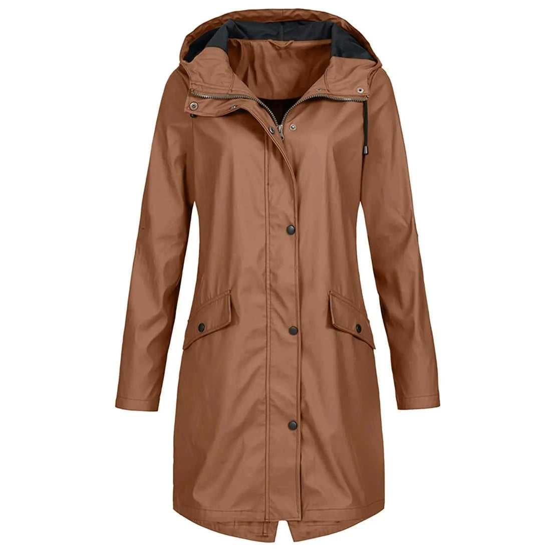 Regenjas met ritssluiting en capuchon voor dames
