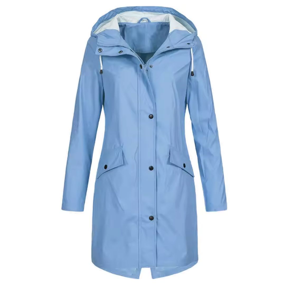 Regenjas met ritssluiting en capuchon voor dames