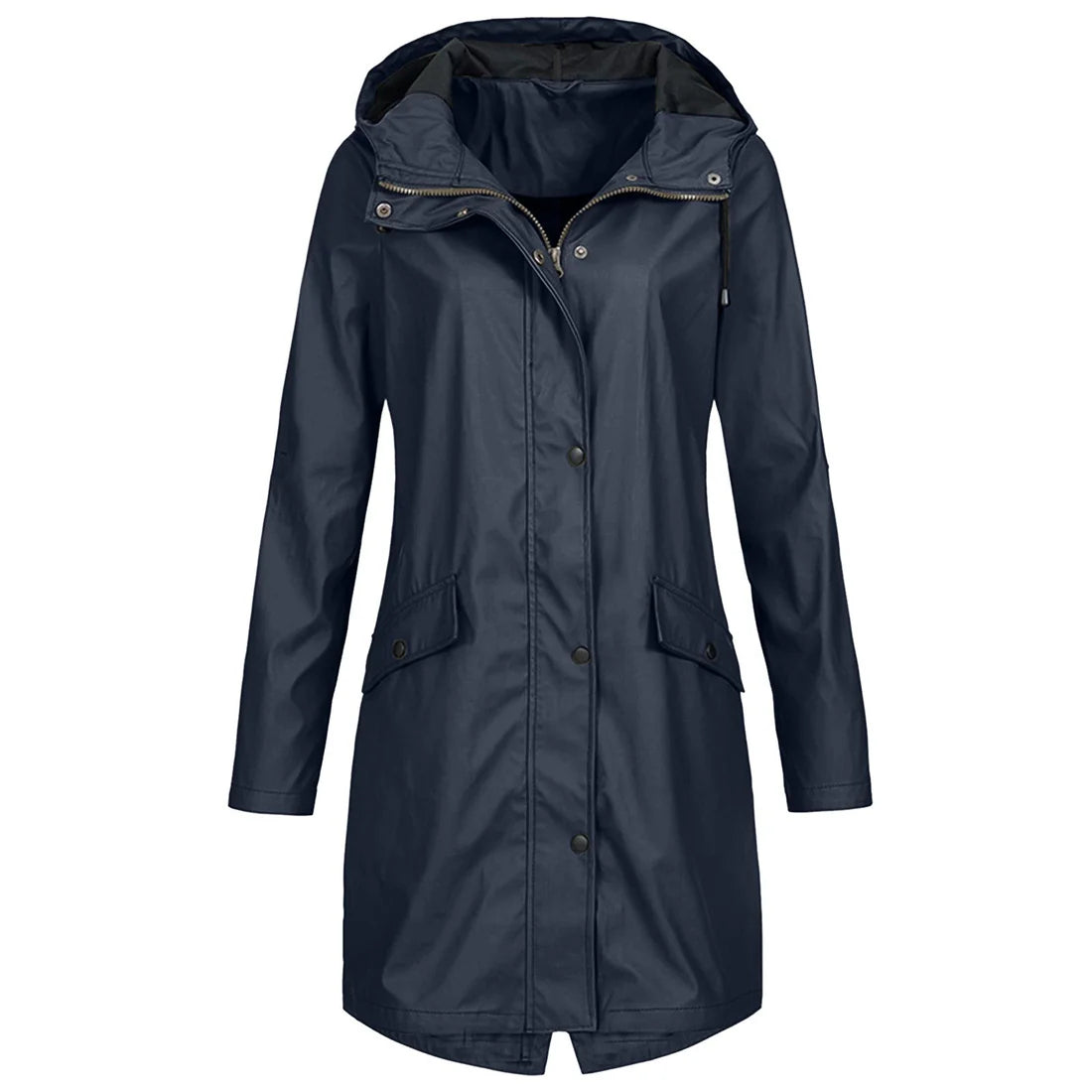 Regenjas met ritssluiting en capuchon voor dames