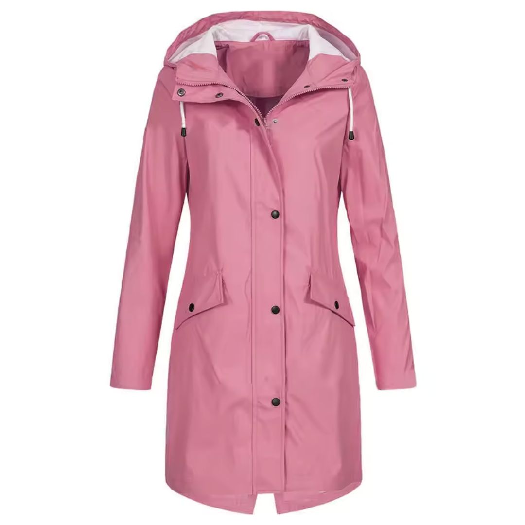 Regenjas met ritssluiting en capuchon voor dames